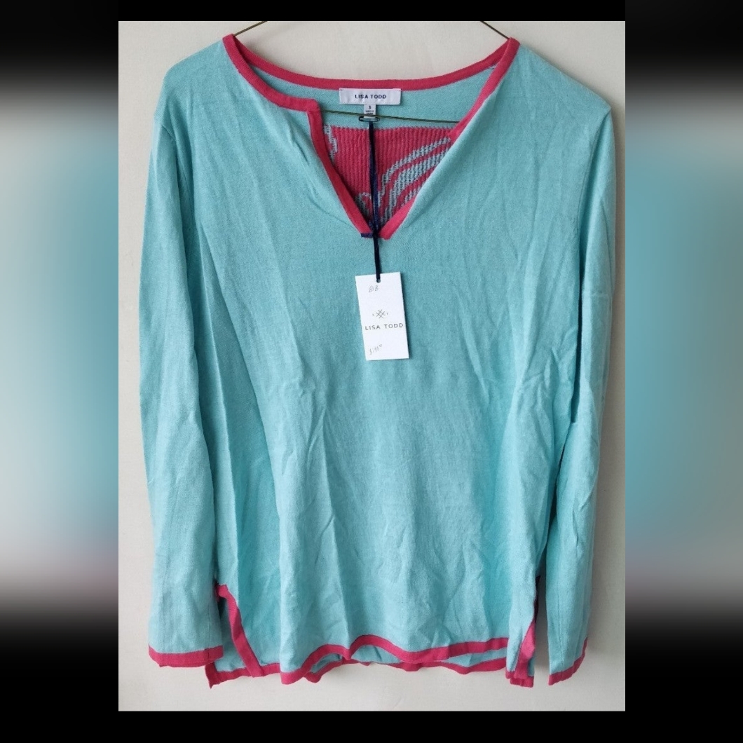 Lisa Todd Long Sleeve V Neck Sweater
